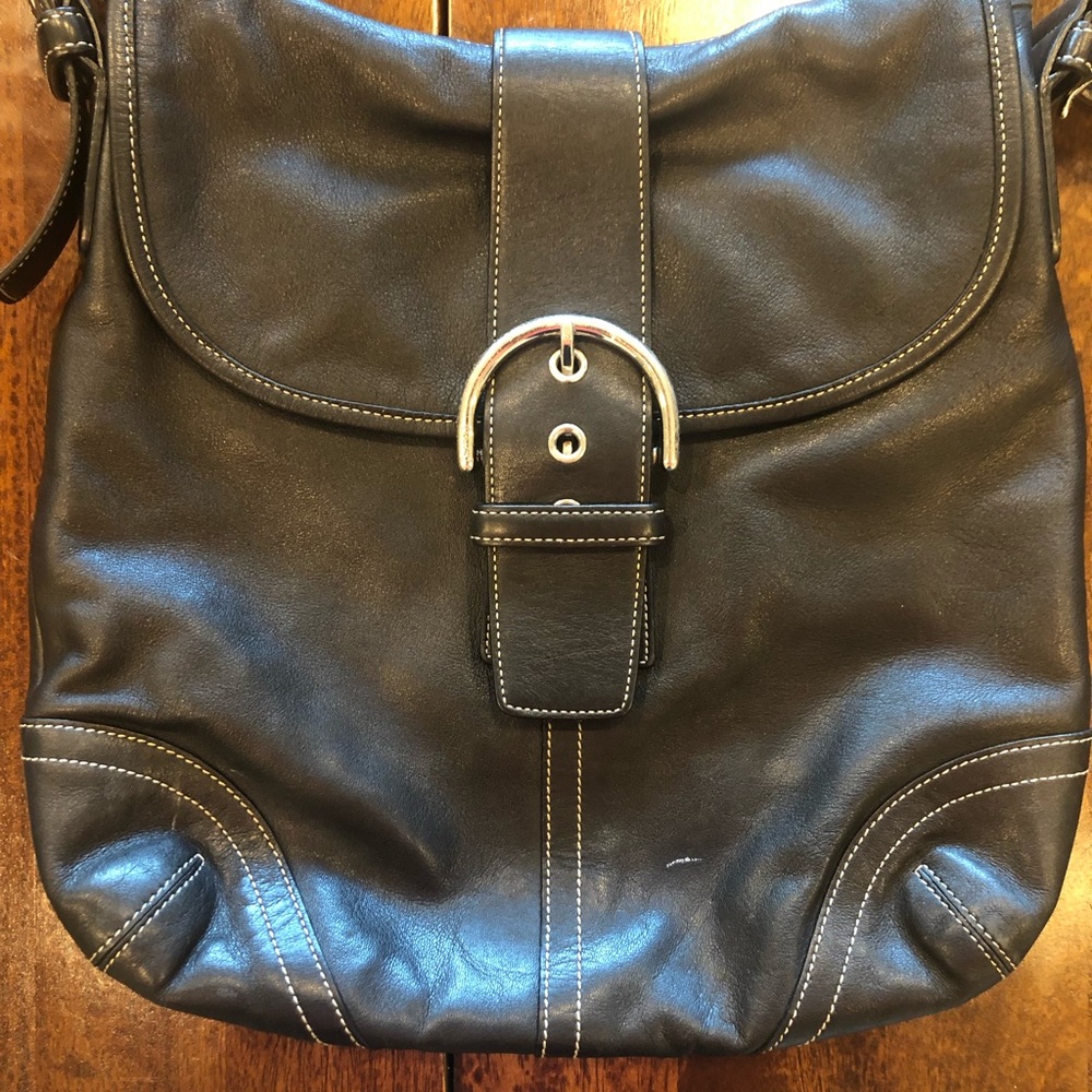 Coach leather cross body purse